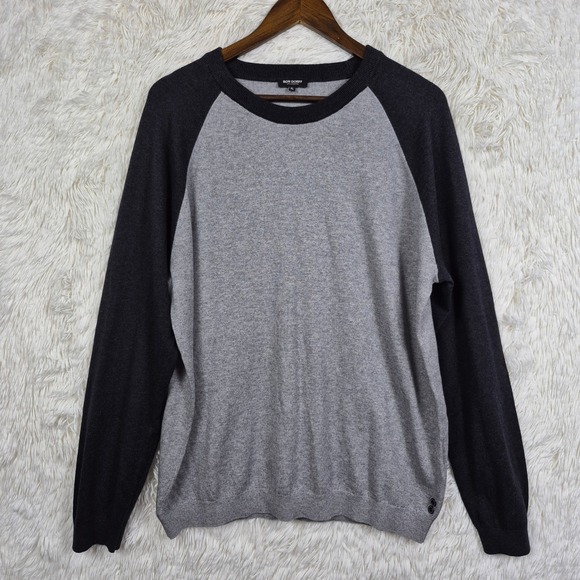 Ron Dorff Other - Ron Dorff Mens XL Raglan Knit Sweater Grey Cotton Wool Blend Quiet Luxury